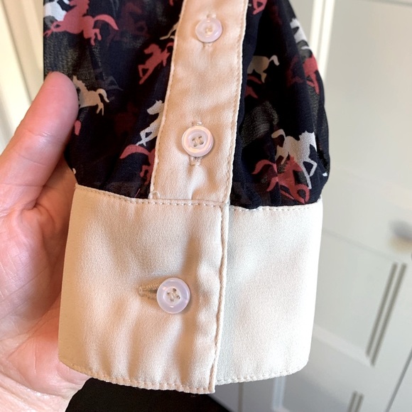 Vintage Sheer Printed Blouse - Picture 3 of 7